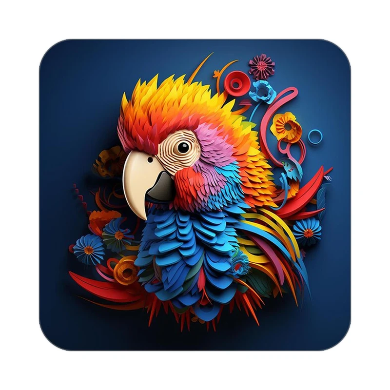 زیر لیوانی کاکتی طرح حیوانات رنگی مدل mp25252