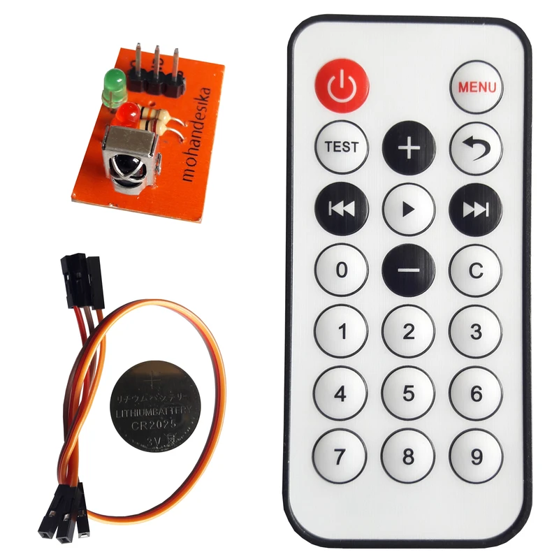 ریموت کنترل مادون قرمز با ماژول گیرنده مهندسیکا مدل 20Key-IR38Khz