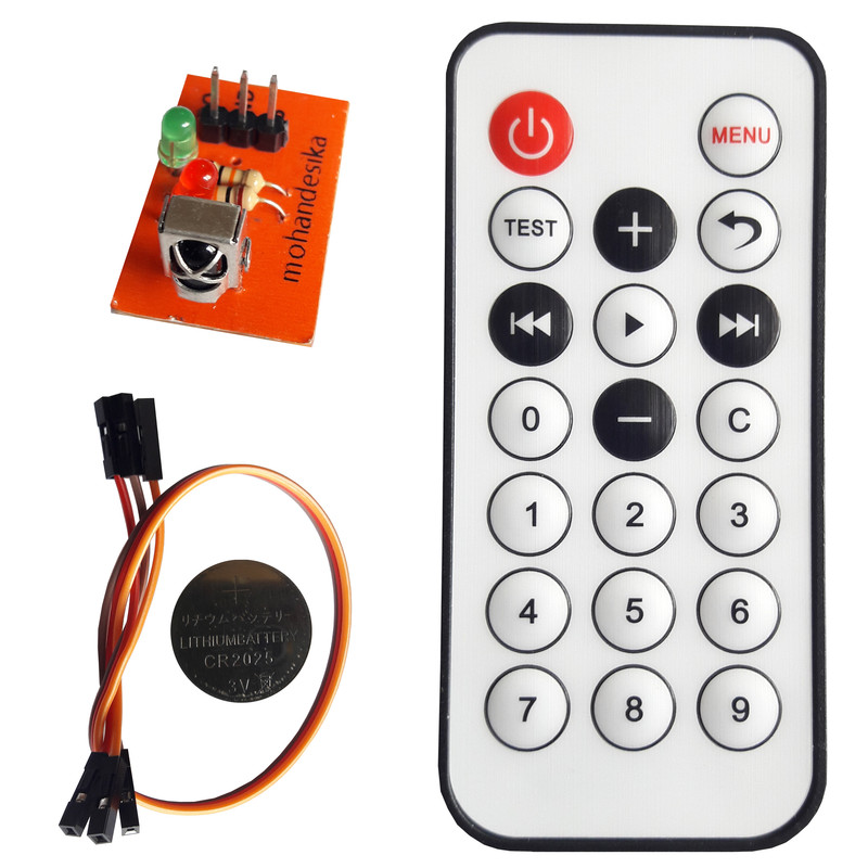 ریموت کنترل مادون قرمز با ماژول گیرنده مهندسیکا مدل 20Key-IR38Khz