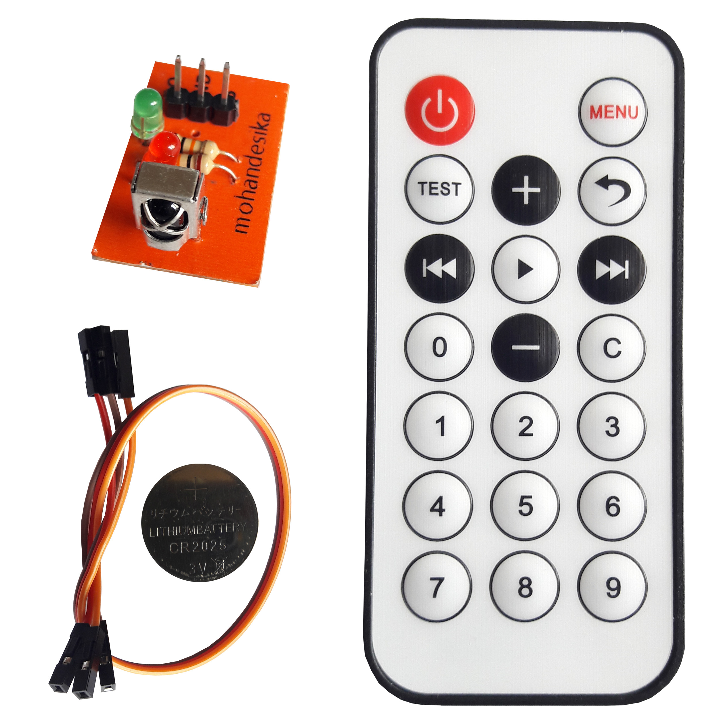 ریموت کنترل مادون قرمز با ماژول گیرنده مهندسیکا مدل 20Key-IR38Khz ریموت کنترل مادون قرمز با ماژول گیرنده مهندسیکا مدل 20Key-IR38Khz