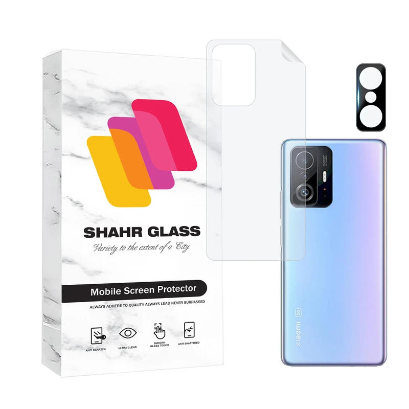 محافظ پشت گوشی شهر گلس مدل MTBFULS مناسب برای گوشی موبایل شیائومی 11T به همراه محافظ لنز