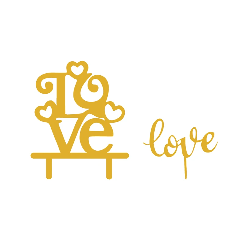 تاپر کیک هانستو مدل LOVE کد TP050 مجموعه دو عددی