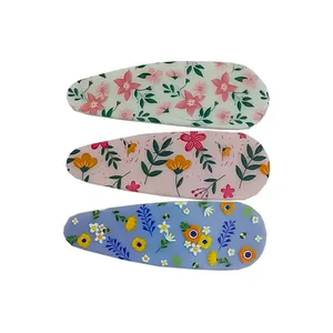 گیره مو زنانه مدل تق تقی طرح گل مینیاتوری کد 21000 بسته 3 عددی