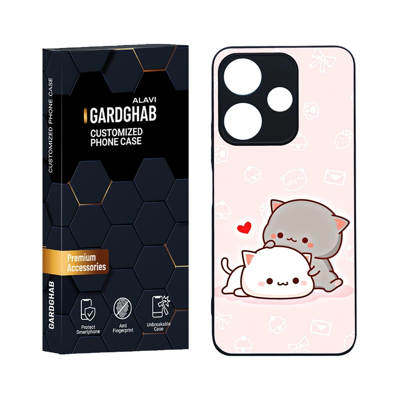 کاور گارد قاب علوی مدل دورژله ای عاشقانه مناسب برای گوشی موبایل شیائومی Redmi 13 4G / 5G