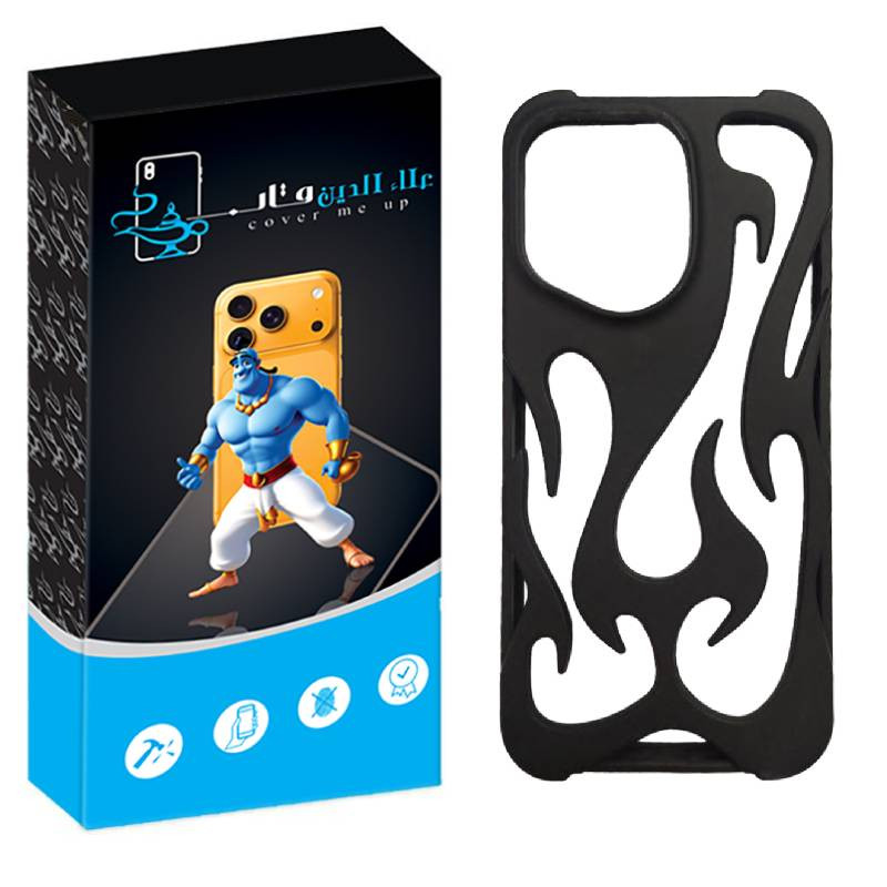 کاور علاالدین قاب مدل شعله آتش مناسب برای گوشی موبایل اپل iPhone 14