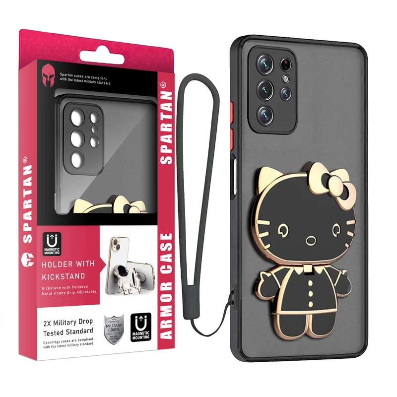کاور اسپارتان مدل MBC Kitty Strap مناسب برای گوشی موبایل سامسونگ Galaxy S21 Ultra به همراه بند