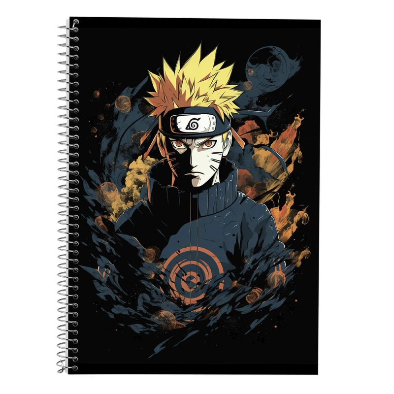 دفتر زبان 50 برگ مدوپد مدل سه خط طرح Naroto کد DF11130