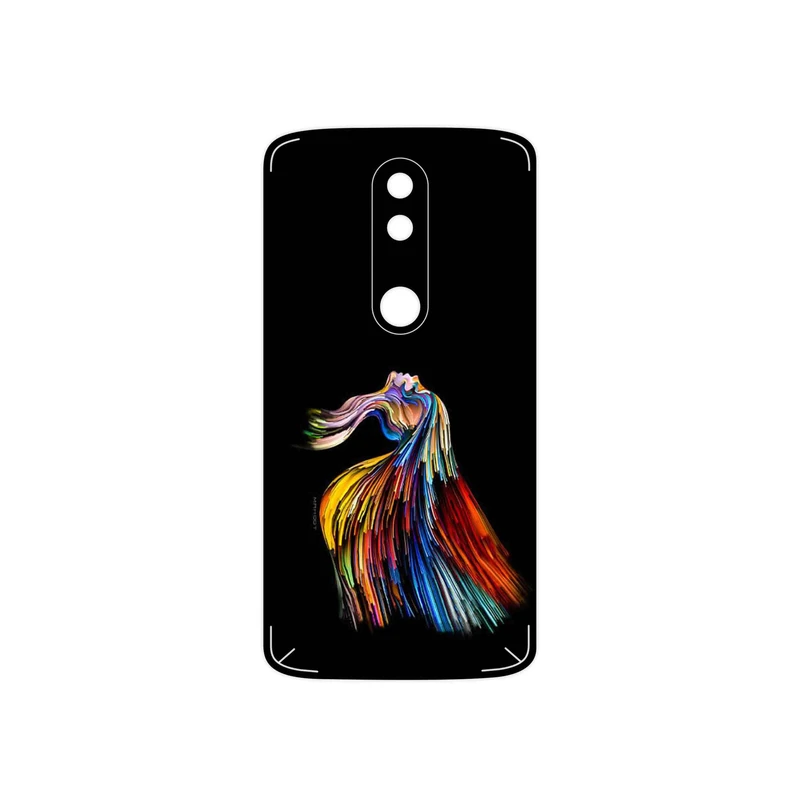 برچسب پوششی ماهوت مدل Rainbow Hair Digital Art مناسب برای گوشی موبایل موتورولا Moto X Force