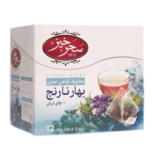 دمنوش بهار نارنج و چای ترش سحرخیز بسته 12 عددی