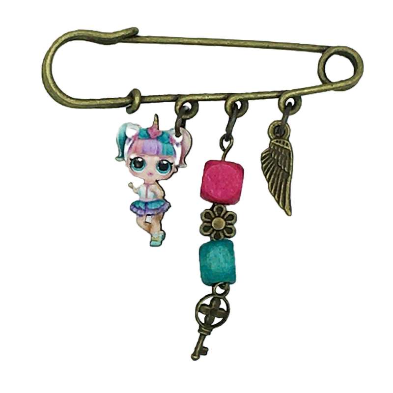 سنجاق سینه زنانه مدل ال او ال کد sn003