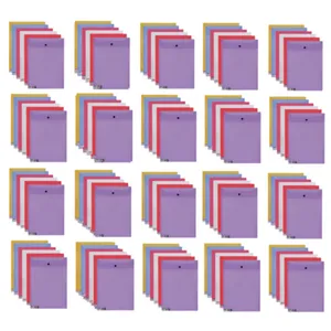 پوشه دکمه دار پاپکو مدل ۱۱۷ سایز A4  بسته ۱۲۰ عددی