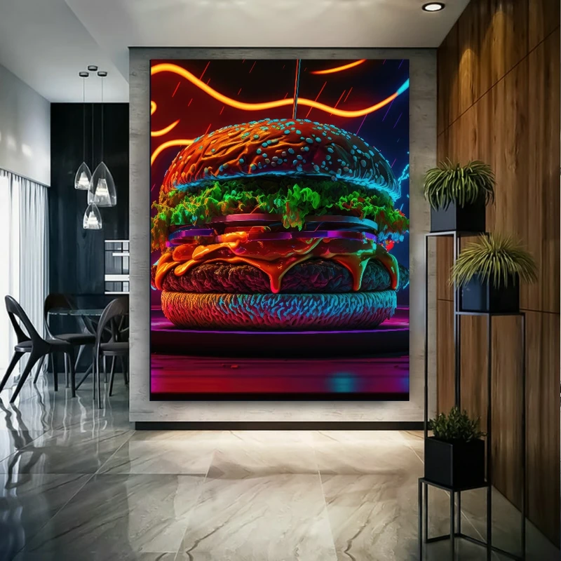 پوستر طرح فست فود مدل همبرگر کد BK1756