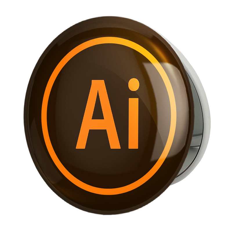 آینه جیبی خندالو طرح ایلوستریتور Illustrator مدل تاشو کد 6202 