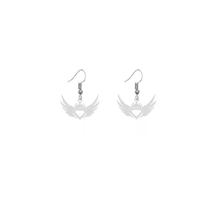 گوشواره نقره زنانه هایکا طرح تاج و بال مدل n.ha348