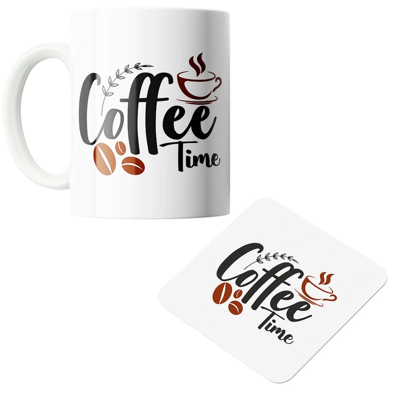 ماگ پاد آفرین مدل  Coffee کد z343 به همراه زیر لیوانی