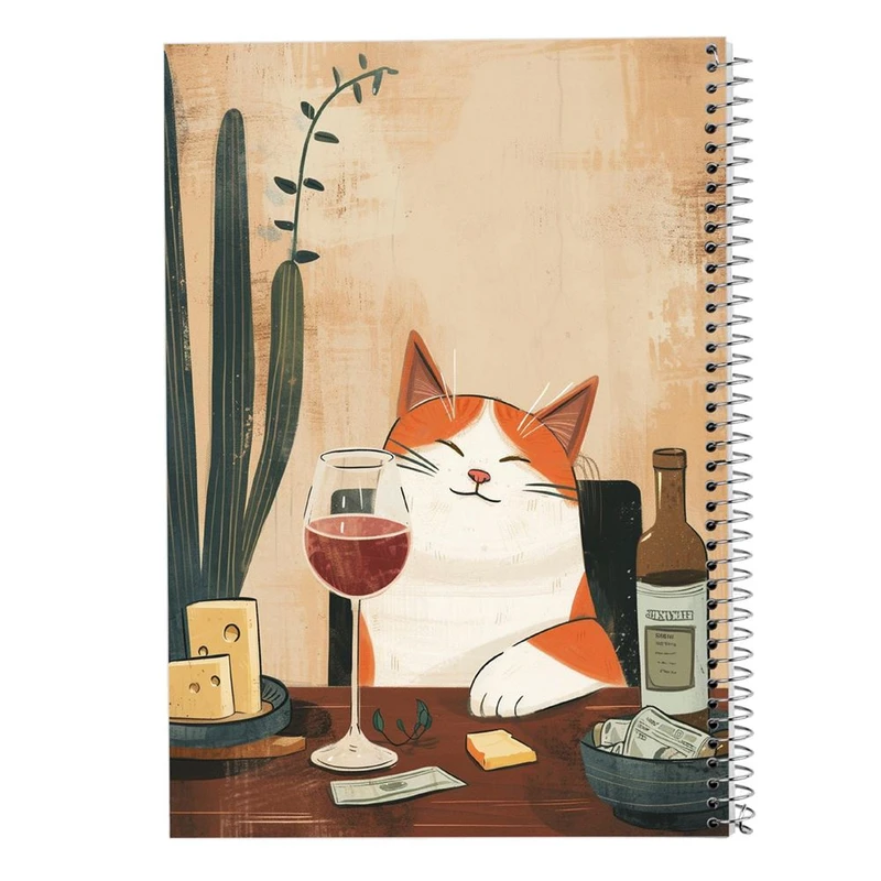 دفتر ژورنال نویسی 50 برگ مدوپد مدل نقطه ای طرح سگ و گربه کد DF17271