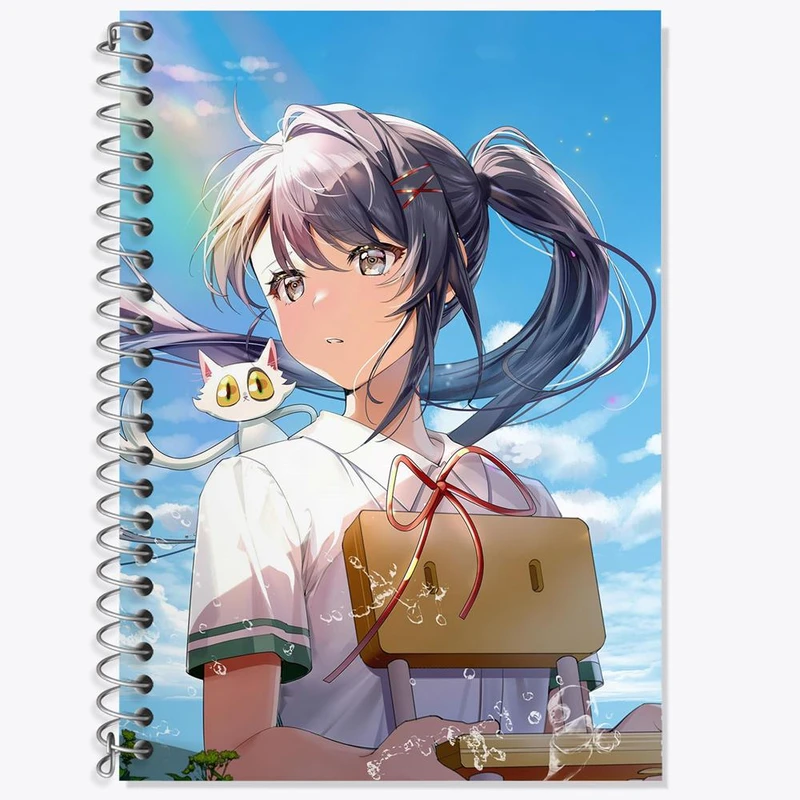 دفتر زبان 50 برگ خندالو مدل سه خط طرح سوزومه و سوتا و دایجین کد 28873