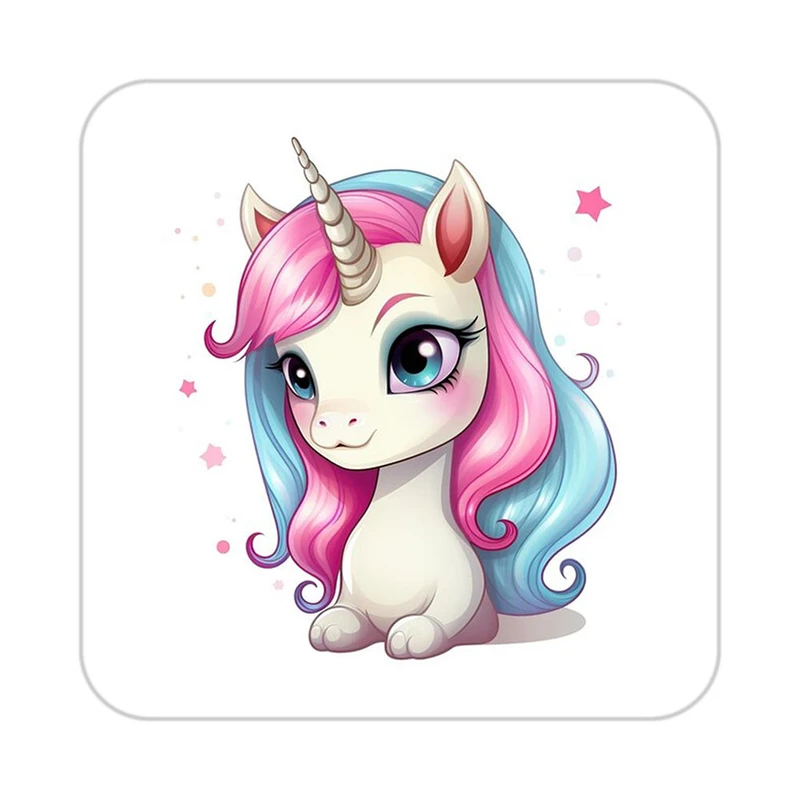 زیر لیوانی کاکتی طرح اسب تک شاخ و یونیکورن مدل mp31216