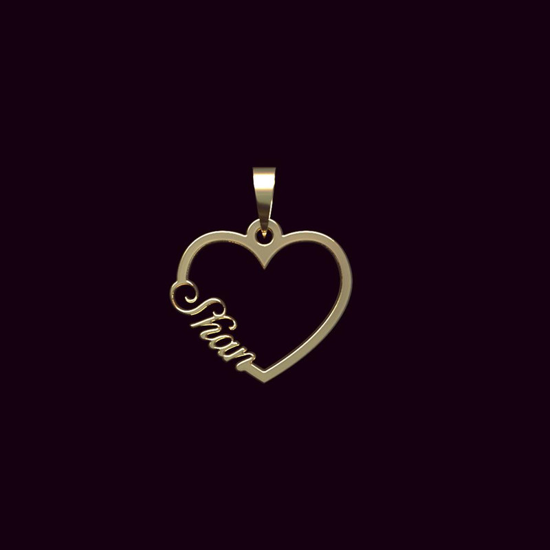 آویز گردنبند طلا 18 عیار زنانه مدوپد مدل اسم شان shan کد PB1-10133