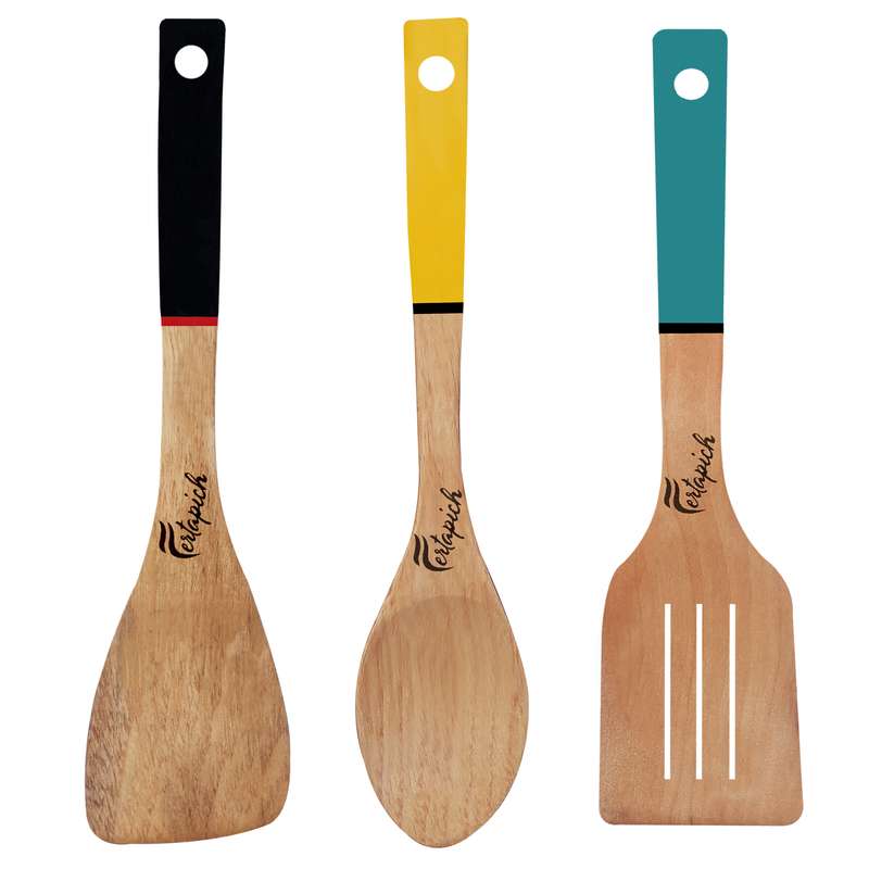سرویس کفگیر و ملاقه 3 پارچه فرتاپیچ مدل چوبی کد 043 سرویس کفگیر و ملاقه 3 پارچه فرتاپیچ مدل چوبی کد 043