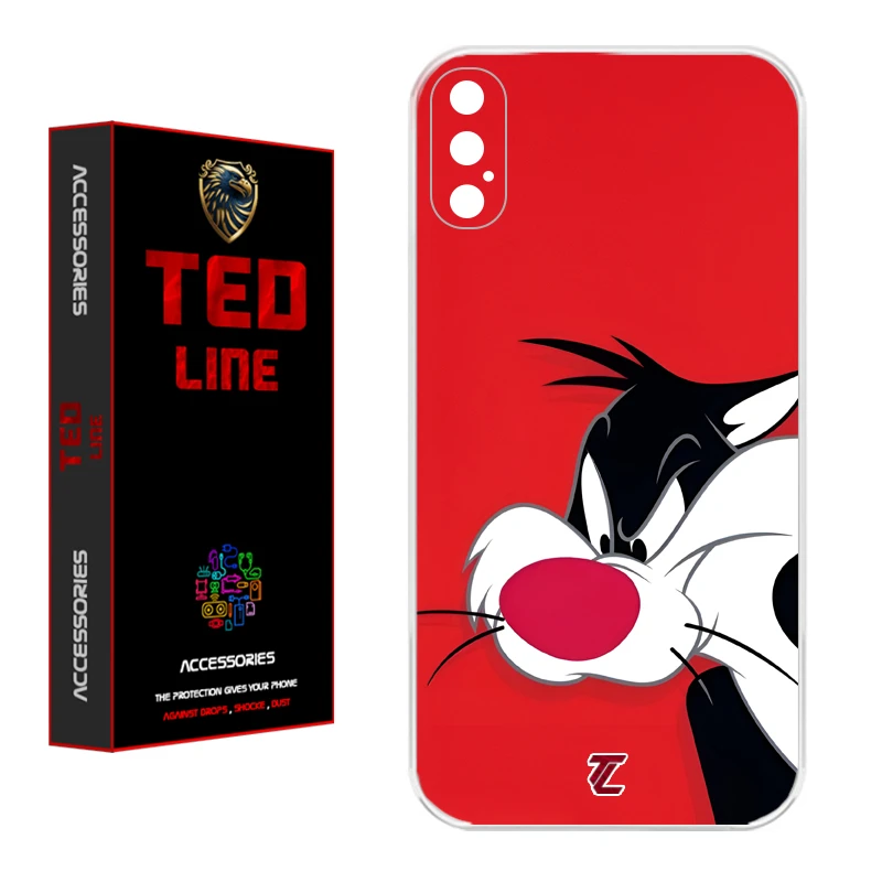 کاور تدلاین طرح کارتون سیلوستر کد 1221 مناسب برای گوشی موبایل اپل Iphone X / XS