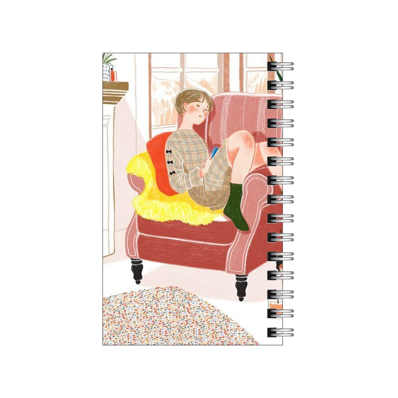دفترچه یادداشت مدل to do list طرح دختر کتابخوان کد 6031157