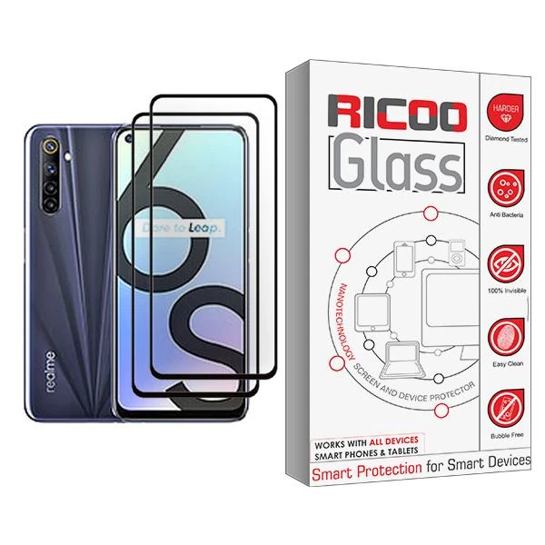 محافظ صفحه نمایش ریکو مدل Glass MIX002 مناسب برای گوشی موبایل ریلمی 6S بسته دو عددی