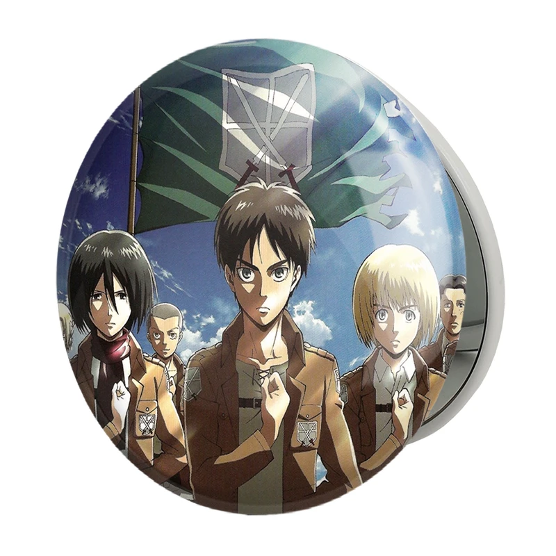 آینه جیبی خندالو طرح جوخه اروین انیمه اتک آن تایتان Attack on Titan مدل تاشو کد 10986 