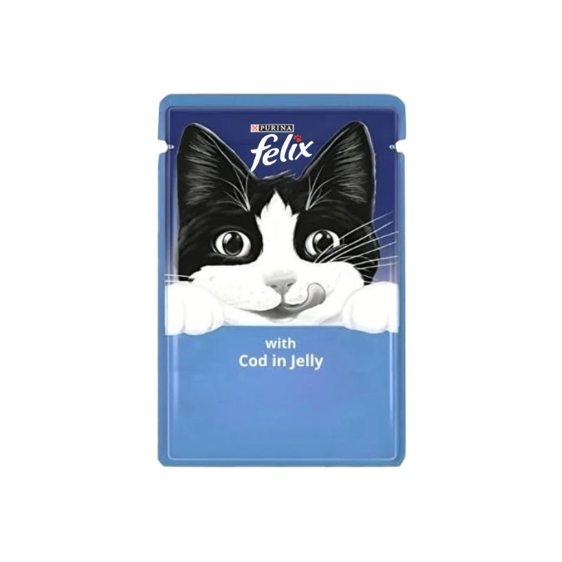 پوچ گربه بالغ فلیکس مدل Cod in Jelly طعم ماهی کاد وزن 85 گرم