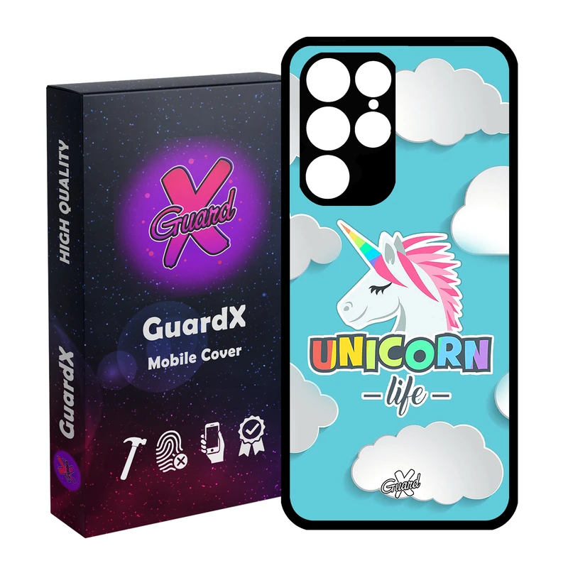کاور گارد ایکس طرح Unicorn مدل Glass10060 مناسب برای گوشی موبایل سامسونگ Galaxy S22 Ultra