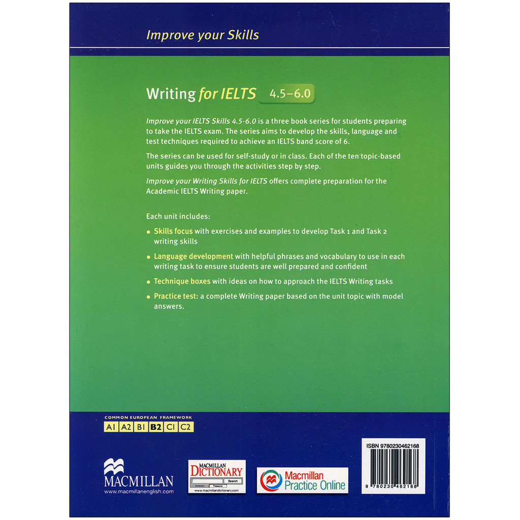 کتاب (improve your skills writing for IELTS (4.5 - 6.0 اثر Sam McCarter and Norman Whitby انتشارات مک میلان