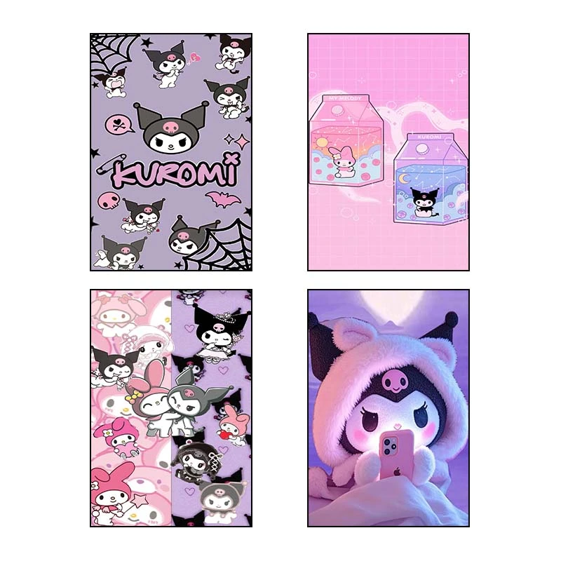تابلو شاسي کارنيکا طرح مای ملودی و کورومی My Melody & Kuromi کد 40136 مجموعه 4 عددی