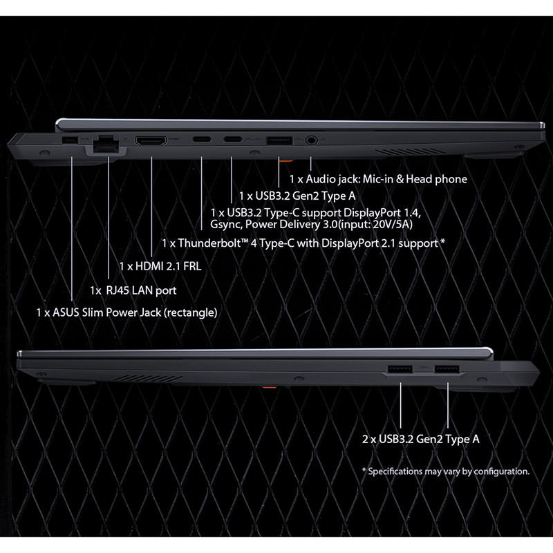 لپ تاپ 16 اینچی ایسوس مدل TUF Gaming F16 FX608JH-i5 13450HX-12GB DDR5 5600MHz-512GB SSD-RTX5050 8GB-FHD 165Hz - کاستوم شده