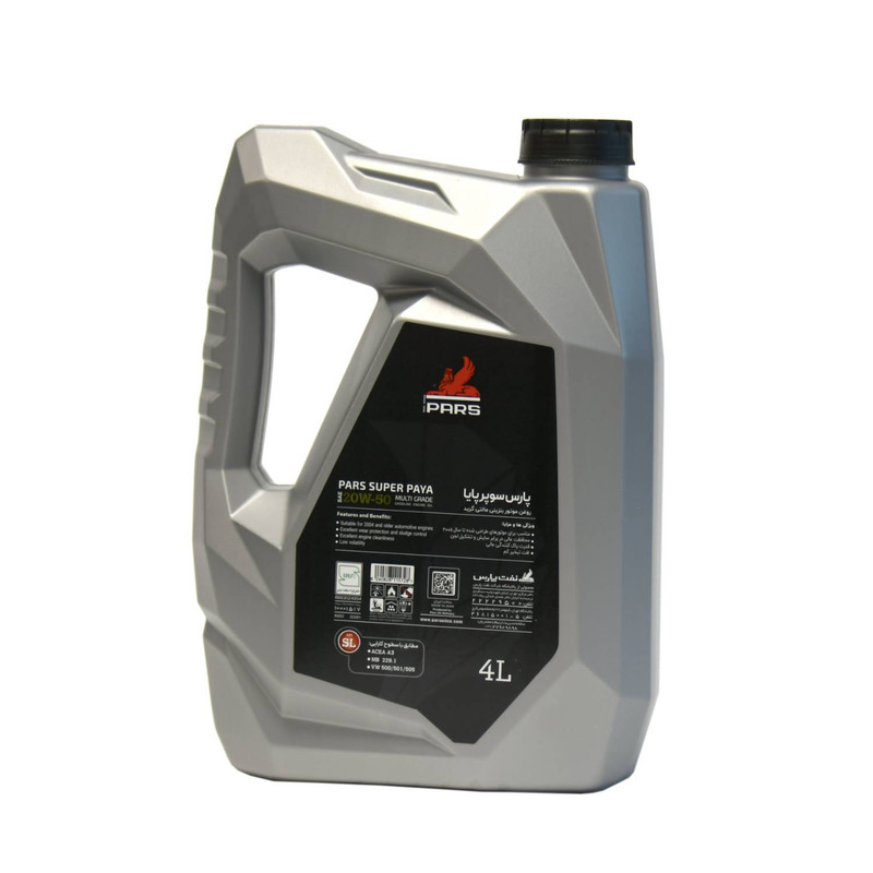 روغن موتور خودرو پارس سوپرپایا مدل 20W-50 حجم 4 لیتر