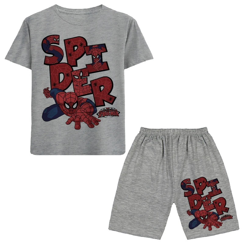 ست تی شرت و شلوارک پسرانه مدل مردعنکبوتی A159