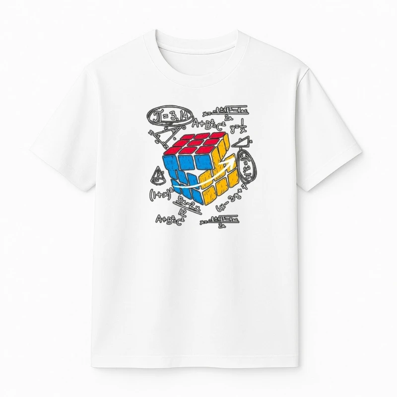 تی‌شرت آستین کوتاه پسرانه مدل مکعب روبیک کد v1 