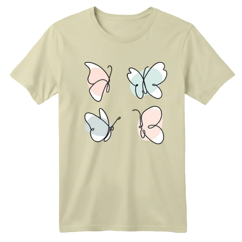 تی شرت آستین کوتاه بچگانه مدل پروانه ها