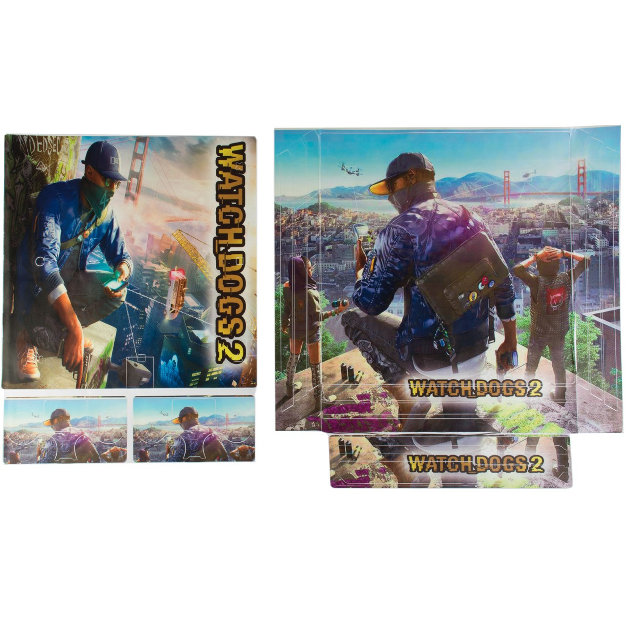 برچسب پلی استیشن 4اسلیم مدل Watch Dogs 2