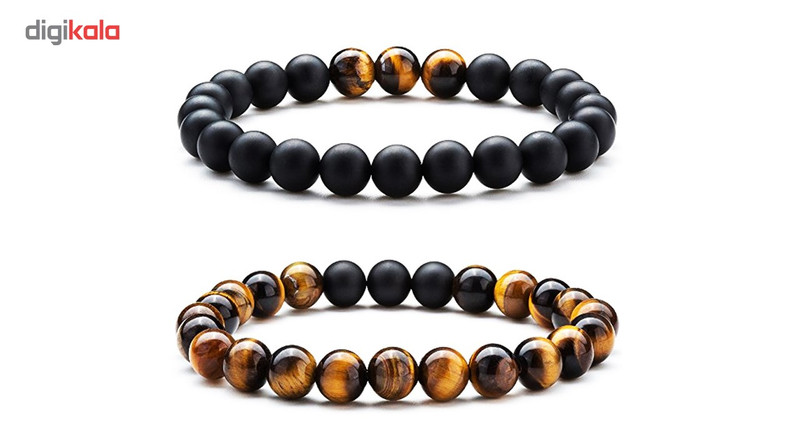 دستبند سنگ لوتوس مدل اسپرت چشم ببرS111بسته 2 عددی دستبند سنگ لوتوس مدل اسپرت چشم ببرS111بسته 2 عددی