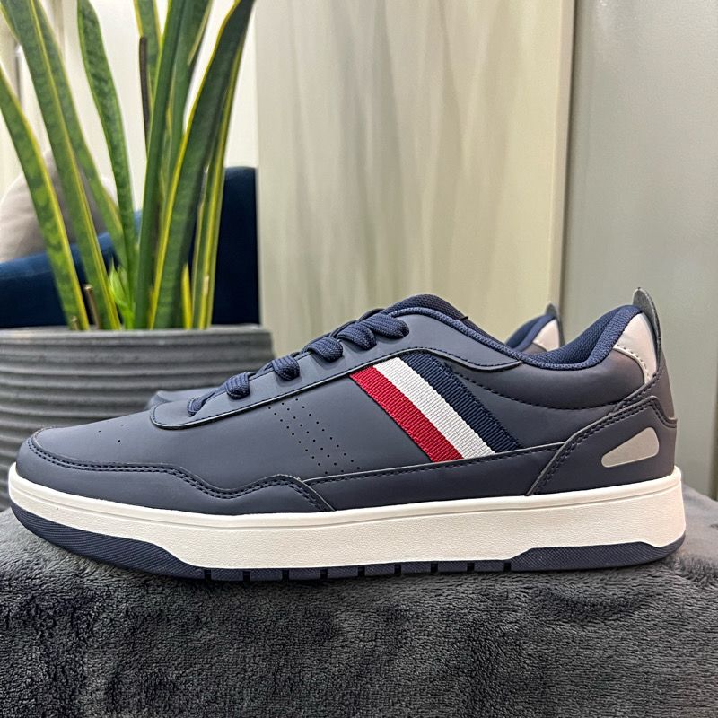 کفش روزمره مردانه مکس مدل Tape Detail Lace-Up Sneakers -  - 7