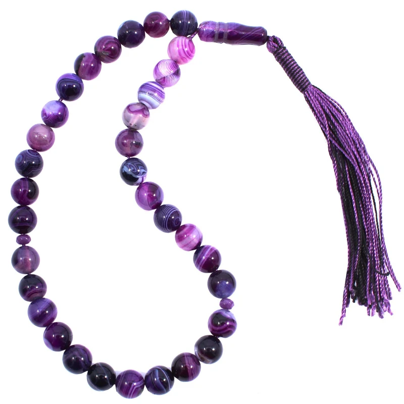 تسبیح آکو جواهر مدل Amethyst R33