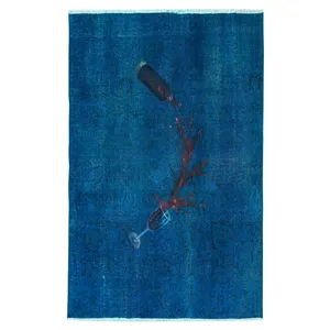 کلاژ فرش سه متری سبحه طرح نقاشی روی بوم فرش کد FDC-1438