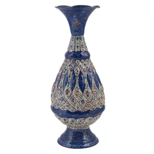 گلدان میناکاری مسی رستا طرح صراحی کد 95-12-102