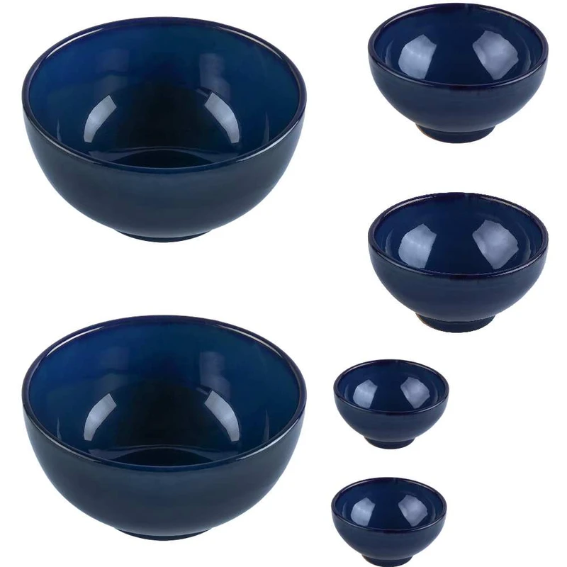 ست 6 پارچه کاسه سفالی مدل آبگوشت خوری 