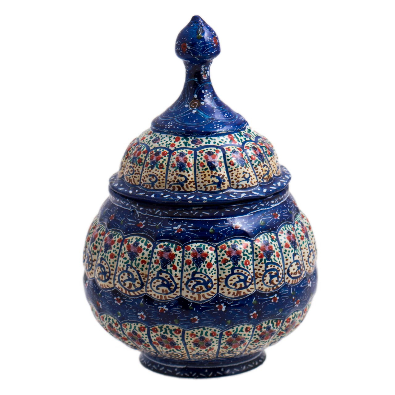 قندان میناکاری رستا طرح 16-17-102 ارتفاع 14 سانتی متر