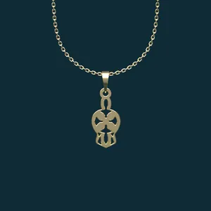 گردنبند طلا 18 عیار زنانه مدوپد مدل هندسی کد AA2-1-1278