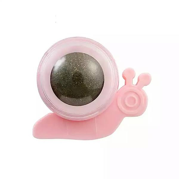 تشویقی گربه مدل آبنبات کت نیپ دار چسبی طرح حلزون