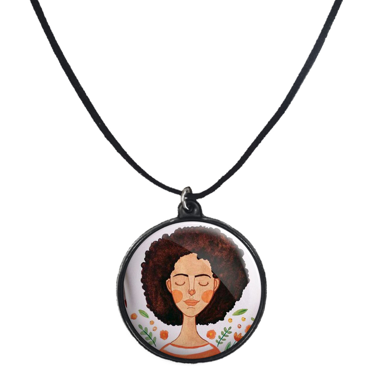 گردنبند پرمانه طرح دخترونه کد pmb.3154 مدل دو طرفه