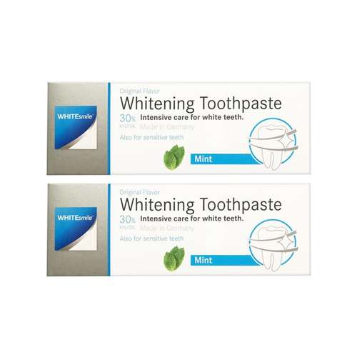 پک 2 عددی خمیر دندان سفید کننده وایت اسمایل مدل Whitening حجم 75میلی لیتر