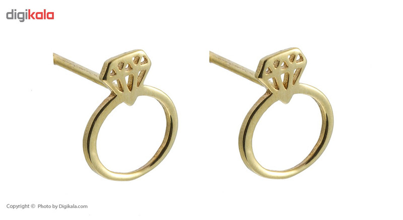 گوشواره طلای 18 عیار زنانه ماهک مدل ME0609 - 3